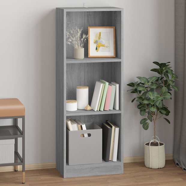 Boekenkast 40x24x109 cm bewerkt hout grijs sonoma eikenkleurig 1