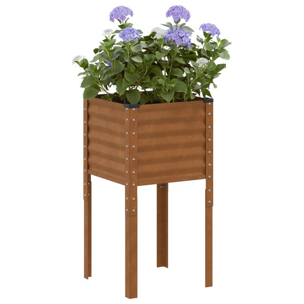 Plantenbak 45x45x88 cm weervast staal 1