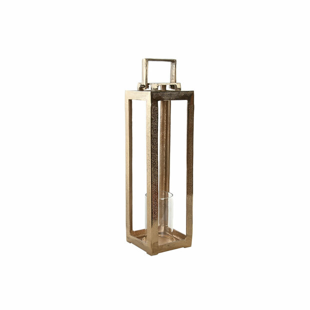 Lantaarn Home ESPRIT Gouden Aluminium Kristal Modern 15 x 15 x 59 cm 1