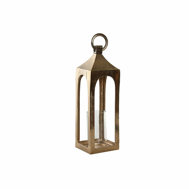 Lantaarn Home ESPRIT Gouden Aluminium Kristal Arabisch 15 x 15 x 52 cm 1