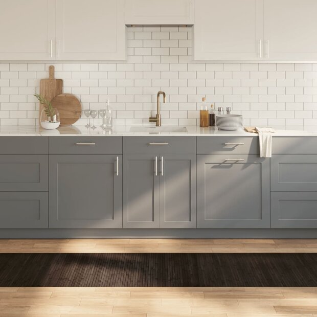 Vloerkleed rechthoekig 60x300 cm bamboe donkerbruin 1