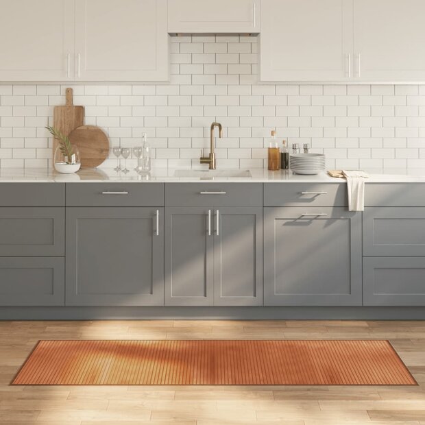 Vloerkleed rechthoekig 60x200 cm bamboe bruin 1