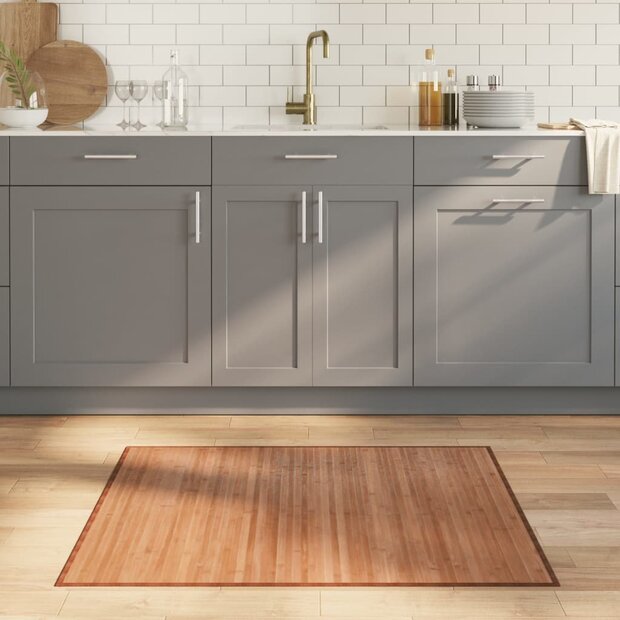 Vloerkleed rechthoekig 80x100 cm bamboe naturel 1