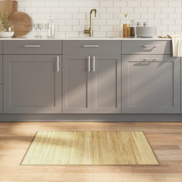 Vloerkleed rechthoekig 70x100 cm bamboe lichtnaturel 1