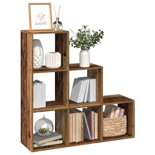 Kamerscherm / boekenkast 3-laags 99x29x99 cm hout oud houtkleur 1