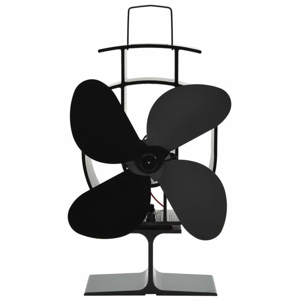 Kachelventilator met 4 vinnen zwart 1