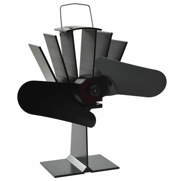 Kachelventilator met 2 vinnen zwart 1