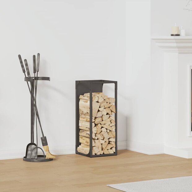 Brandhoutrek 25x25x60 cm koudgewalst staal zwart 1