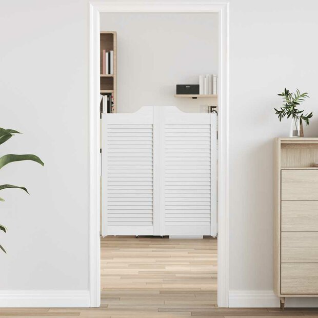 Draaideuren louvredesign 1-paar 90x80 cm wit 1