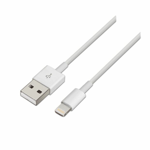 Kabel USB naar Lightning Aisens A102-0036 Wit 2 m 1
