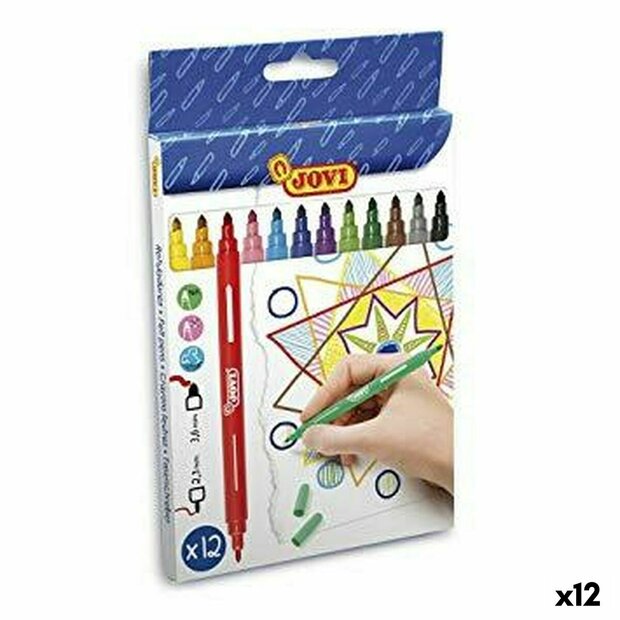 Set Viltstiften Jovi Multicolour 12 Onderdelen (12 Stuks) 1