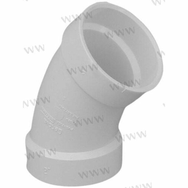 CEN1200109W - 3,00&quot; X 45 graden ELLEBOOG (WIT) 1