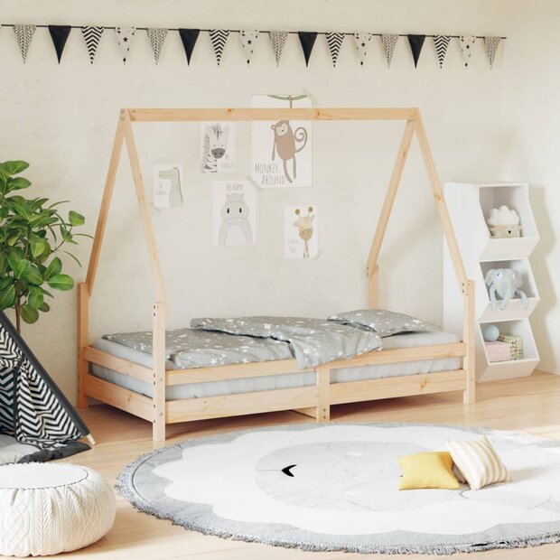 Kinderbedframe 80x160 cm massief grenenhout 1