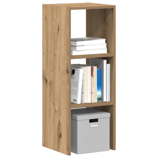 Boekenkast stapelbaar 30x30x80 cm bewerkt hout artisanaal eiken 1