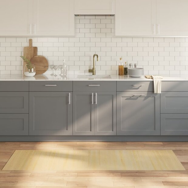 Vloerkleed rechthoekig 60x200 cm bamboe lichtnaturel 1