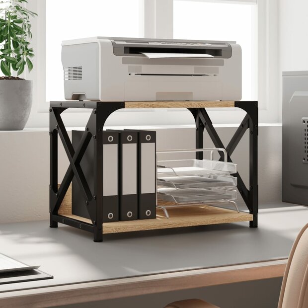 Printerstandaard 44x26x31,5 cm bewerkt hout sonoma eikenkleurig 1