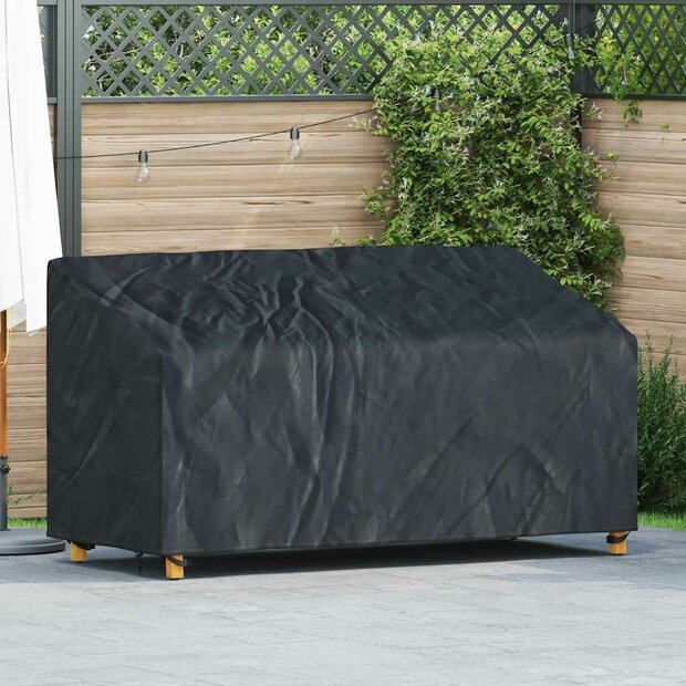 Tuinbankhoes Zwart 175 x 85 x 65 / 94 cm 420D stof 1