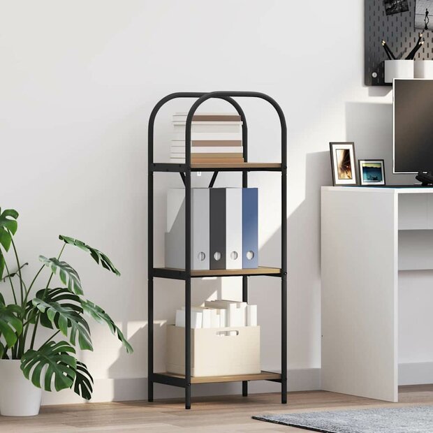 Boekenkast artisanaal eikenkleurig 40 x 30 x 109 cm 1