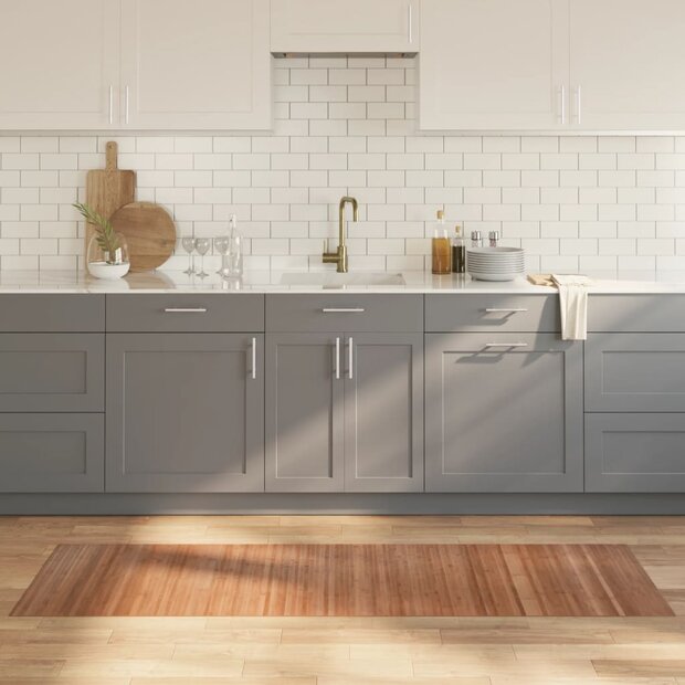 Vloerkleed rechthoekig 60x200 cm bamboe naturel 1