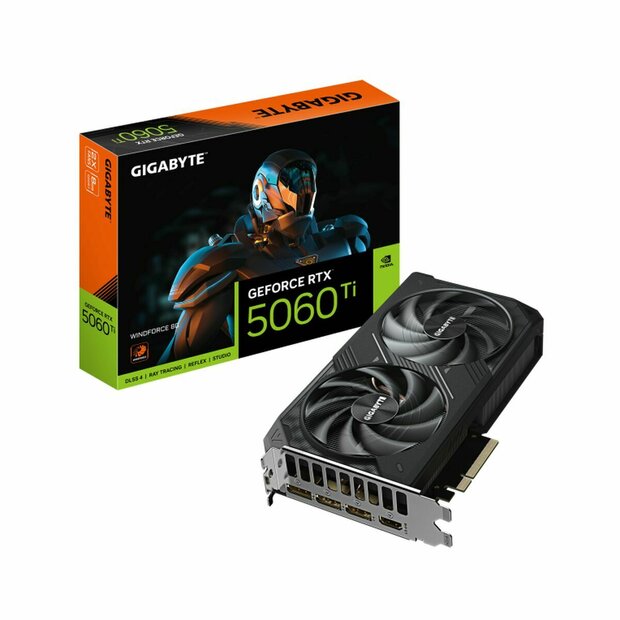 Videokaart Gigabyte GV-N506TWF2-8GD geforce rtx 5060 ti 8 GB GDDR6 GDDR7 1