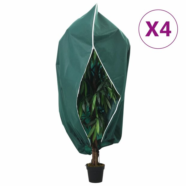 Planthoezen met ritssluiting 4 st 70 g/m&sup2; 2,36x2 m 1