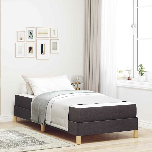 Boxspring bed Bruin 90 x 190 cm Stof, Engineered Hout 1