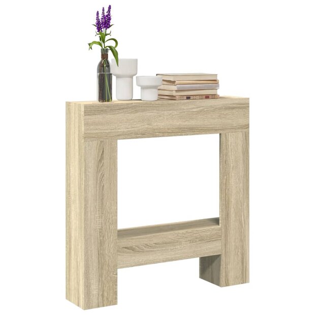 Haardombouw 81x18x82 cm bewerkt hout sonoma eikenkleurig 1
