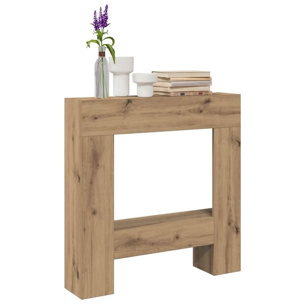 Haardombouw 81x18x82 cm bewerkt hout artisanaal eikenkleurig 1