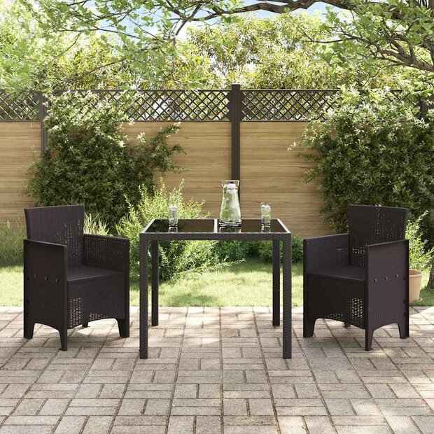 Tuinstoel 2 pcs Bruin 53 x 49 x 85 cm PP 1