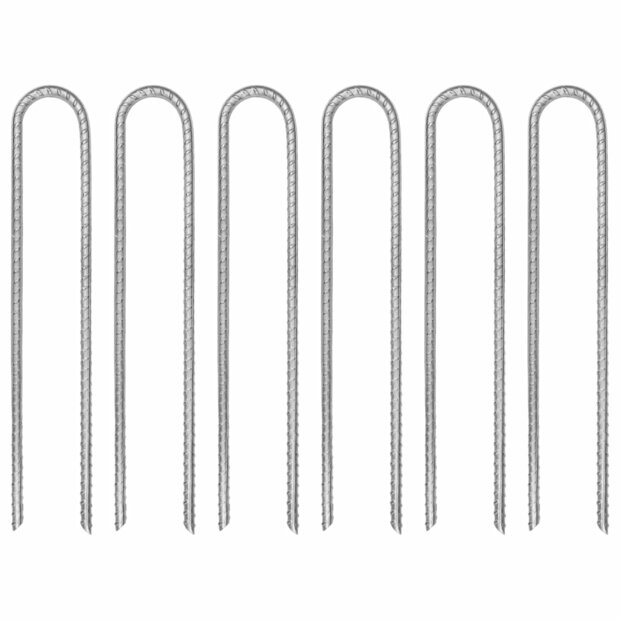 Tentharingen 6 st U-vormig &Oslash;7 mm 30 cm gegalvaniseerd staal 1