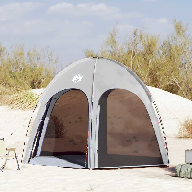 Zwembad Tent met dak Grijs 366 x 305 x 231 cm Polyester 1