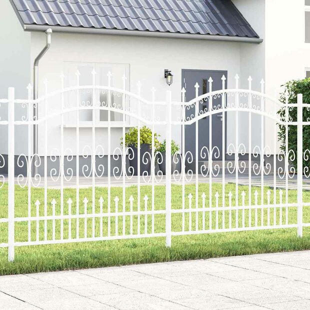 Tuinhek Wit 165 cm Poedergecoat staal 1