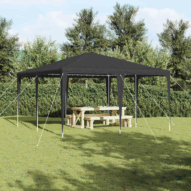 Partytent Antraciet en Wit 400 x 400 x 266 cm 1