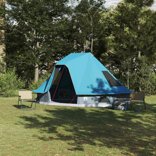 Familie Tipi Tent met dak Blauw 466 x 310 x 240 cm 1