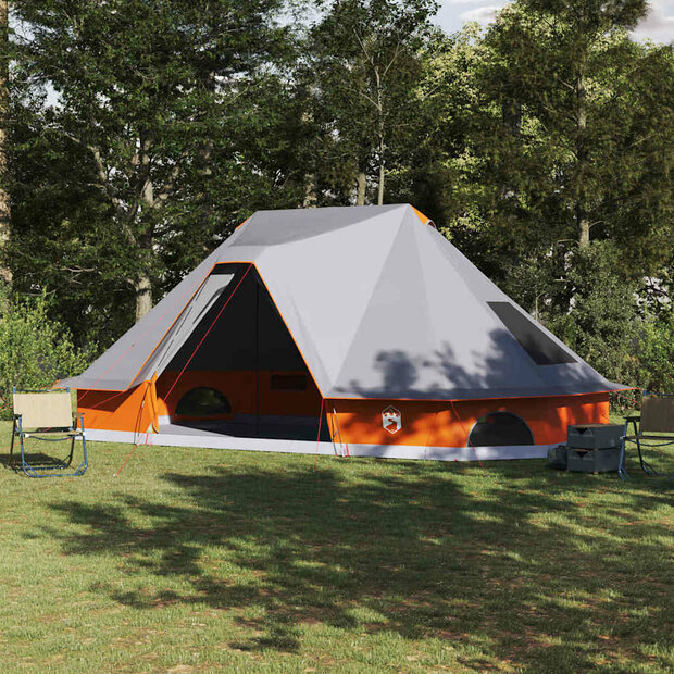 Familie Tipi Tent met dak Grijs en Oranje 680 x 430 x 270 cm 1