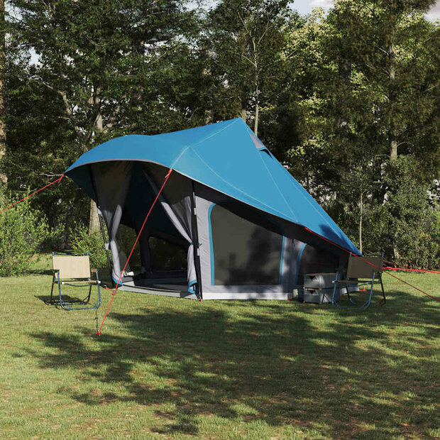 Familie Tipi Tent met dak Blauw en Grijs 508 x 470 x 300 cm 1