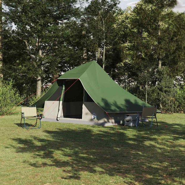 Familie Tipi Tent met dak Groen 364 x 281 x 257 cm 1