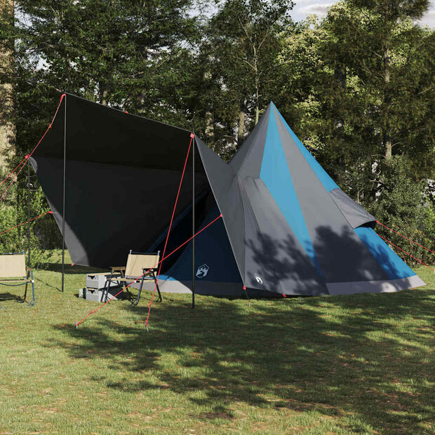 Familie Tipi Tent met dak Blauw en Grijs 510 x 690 x 330 cm 1