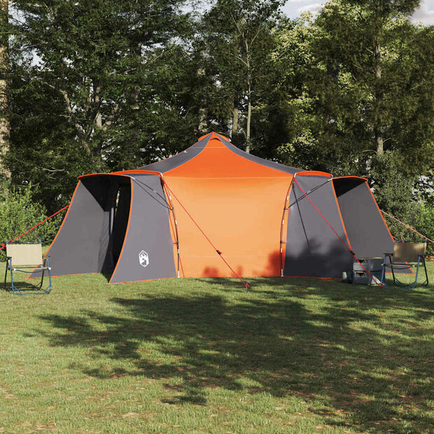 Tipi Tent met dak Grijs en Oranje 492 x 492 x 275 cm Stof 1