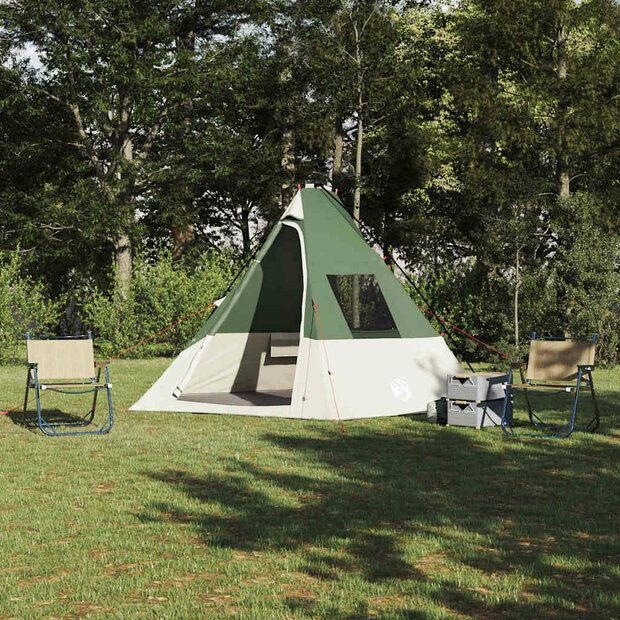 Tent met dak Anders Groen en Zwart 383 x 338 x 217 cm Polyester 1