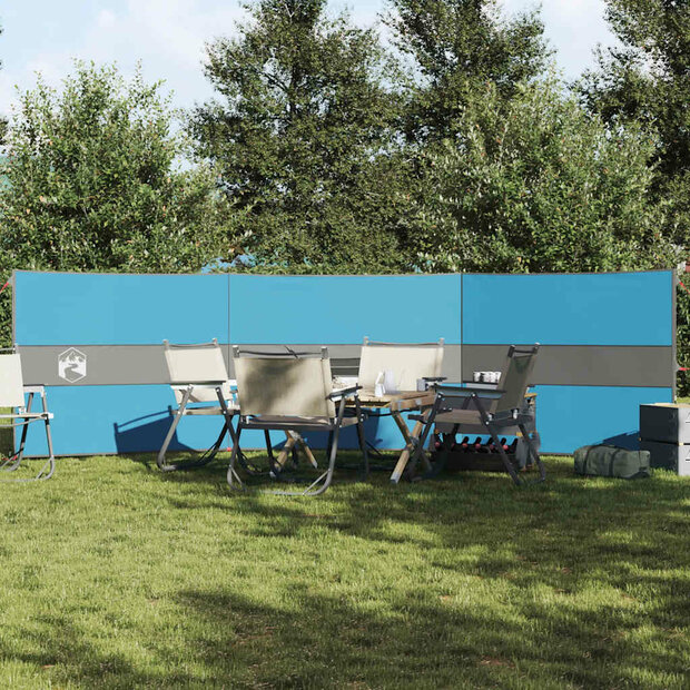 Windscherm camping waterdicht 490x123 cm blauw 1