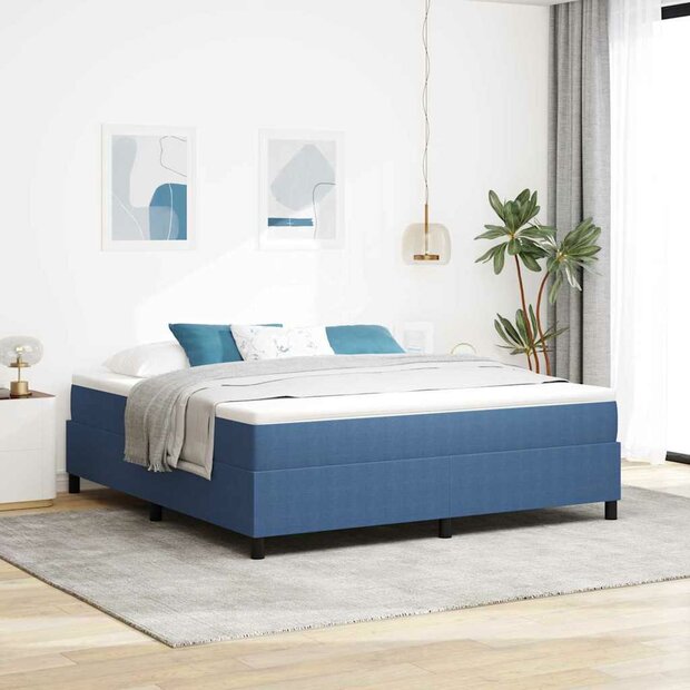 Boxspring bed Blauw 180 x 200 cm Katoenen stof 1