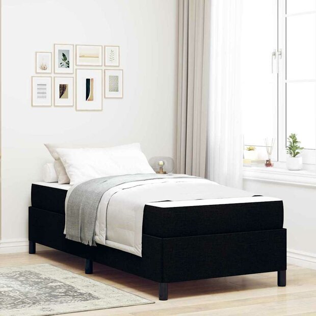 Boxspring bed Zwart en Zwart 90 x 200 cm 1