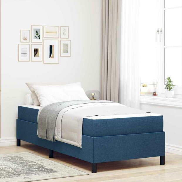 Boxspring bed Blauw en Zwart 90 x 200 cm 1
