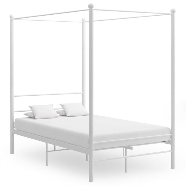 Hemelbedframe metaal wit 120x200 cm  1