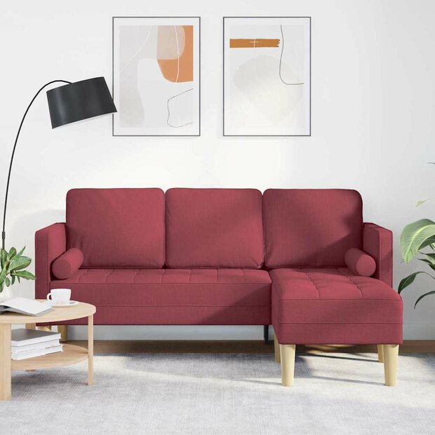 Bankstel Wijnrood 173 x 131 x 67 cm Stof 1