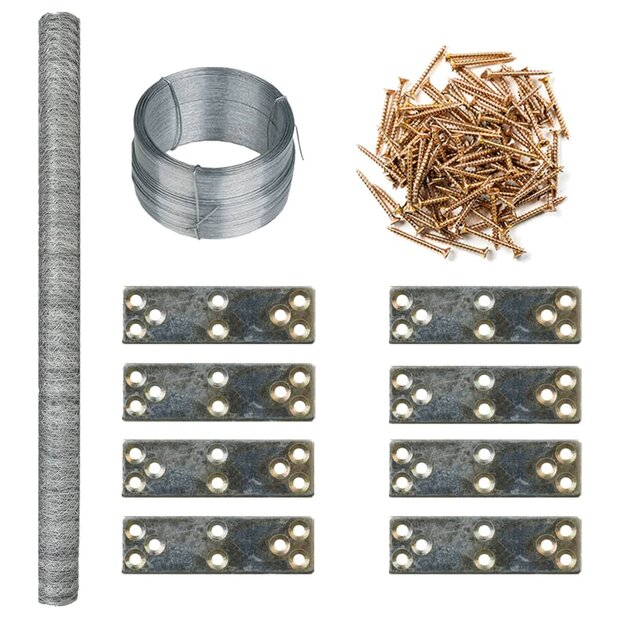 Kippenhok verlengstuk 268x100x190 cm metaal 1