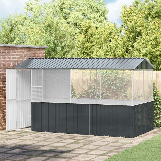 Vogelkooi Antraciet 410 x 210 x 230 cm Gegalvaniseerd staal 1