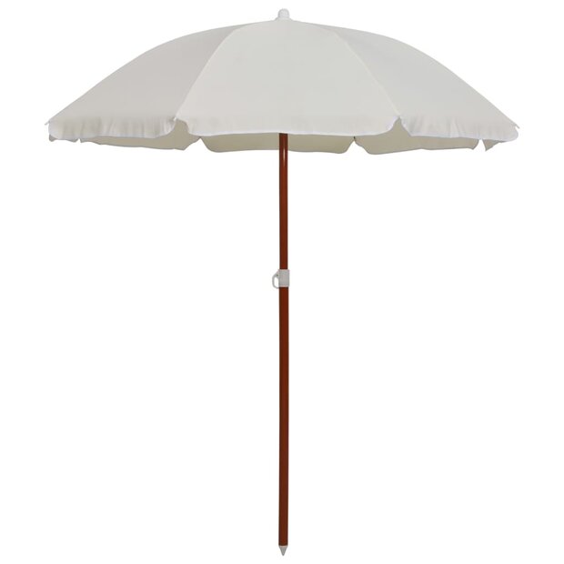 Parasol met stalen paal 180 cm zandkleurig  1