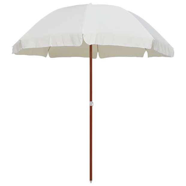 Parasol met stalen paal 240 cm zandkleurig 1